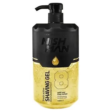 Гель для гоління Nishman №8 Easy Tattoo Gold One Shaving Gel із дозатором 1000мл
