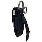 Тактичний надійний підсумок під турнікет, ножиці, маркер на Molle Чорний, фото 3