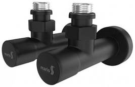 Mario Кран кутовий подовжений, чорний матовий