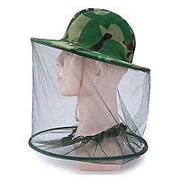 Камуфляжний москітний капелюх захист від комарів та бджіл Сітка з панамою проти комах для риболовлі