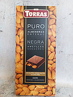 Шоколад черный с целым миндалем Torras Puro