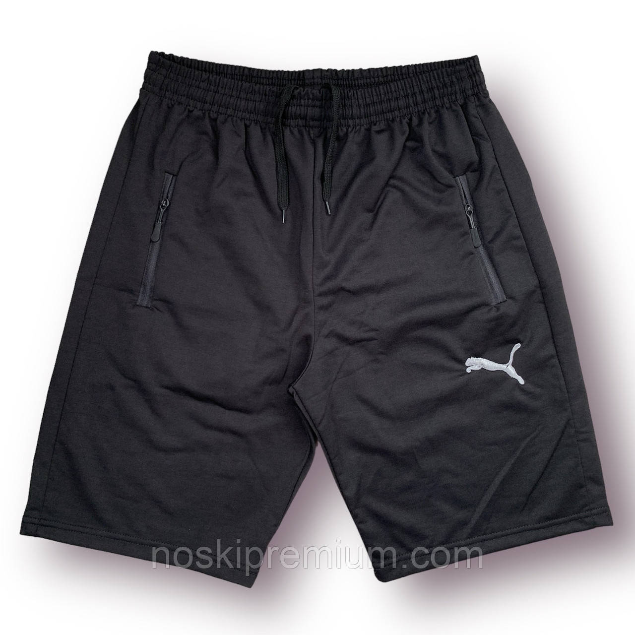 Шорти чоловічі спортивні двонитка Puma, розміри 46-54, чорні, 013211