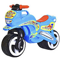 Дитячий беговел Мото байк, Синій / Двоколісний мотоцикл толокар / Каталка мотоцикл
