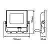 Світлодіодний прожектор 10Вт Ardero LL-1010ARD 10W LED 800Lm 6500K 104х92х21мм IP65 чорний, фото 3