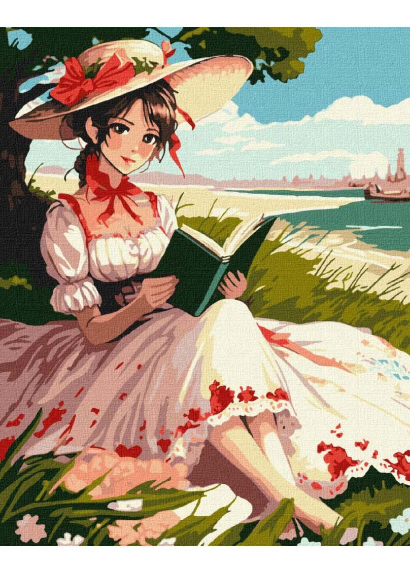 Картина за номерами Ідейка Захоплене читання КНО8335 40х50 см
