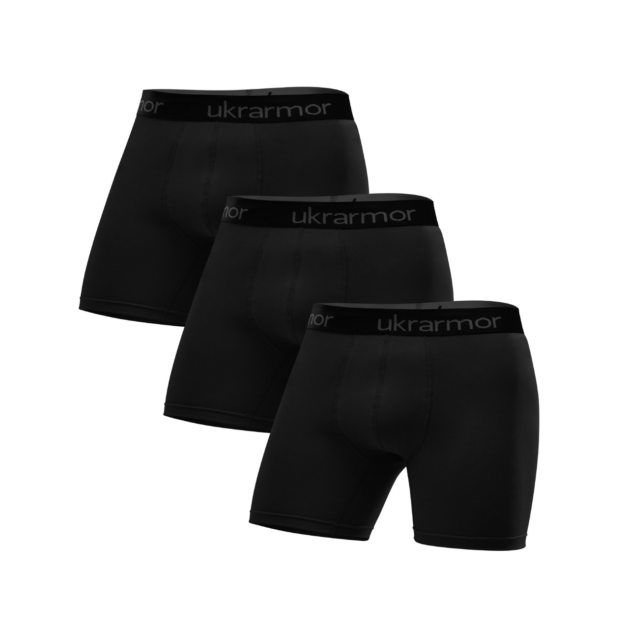Комплект чоловічих трусів Soldier's Boxer (3 шт). Матеріал Charged Cotton. Чорні. Розмір S