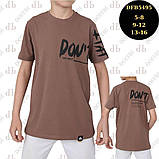 Чорна футболка для хлопчиків 158,164,170,176 зросту Doffbi Туреччина, фото 3