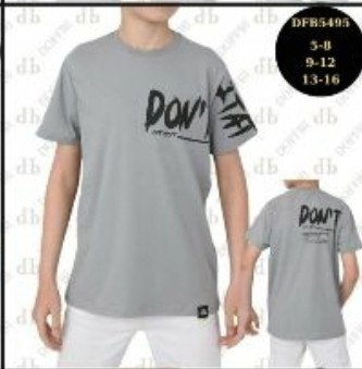 Сіра футболка для хлопчиків 158,164,170,176 зросту Doffbi Туреччина, фото 1