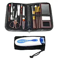 Эпилятор электрический для удаления волос Wizzit с набором инструментов для маникюра и макияжа в чехле
