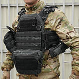 Сумка-напашник Чорний Мультикам XL Kiborg GU під бронепакет Виготовлений з Cordura 1000D +NIR-просочення ( від ПНБ), фото 8