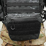 Сумка-напашник Чорний Мультикам XL Kiborg GU під бронепакет Виготовлений з Cordura 1000D +NIR-просочення ( від ПНБ), фото 11