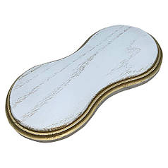 Ретро підрозетник RE дерев'яний «Дуб вибілений золотою патиною» Двопостовий