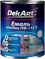 Алкидная эмаль DekArt ПФ-115П 0.9 кг, белая глянцевая