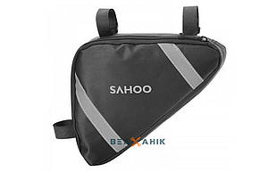 Велосумка на раму Sahool 12490-SA 1,2 л чорно-сіра
