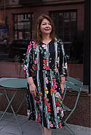 Жіноча сукня із віскози, квітковий принт, міді від українскього бренду Sweet Woman