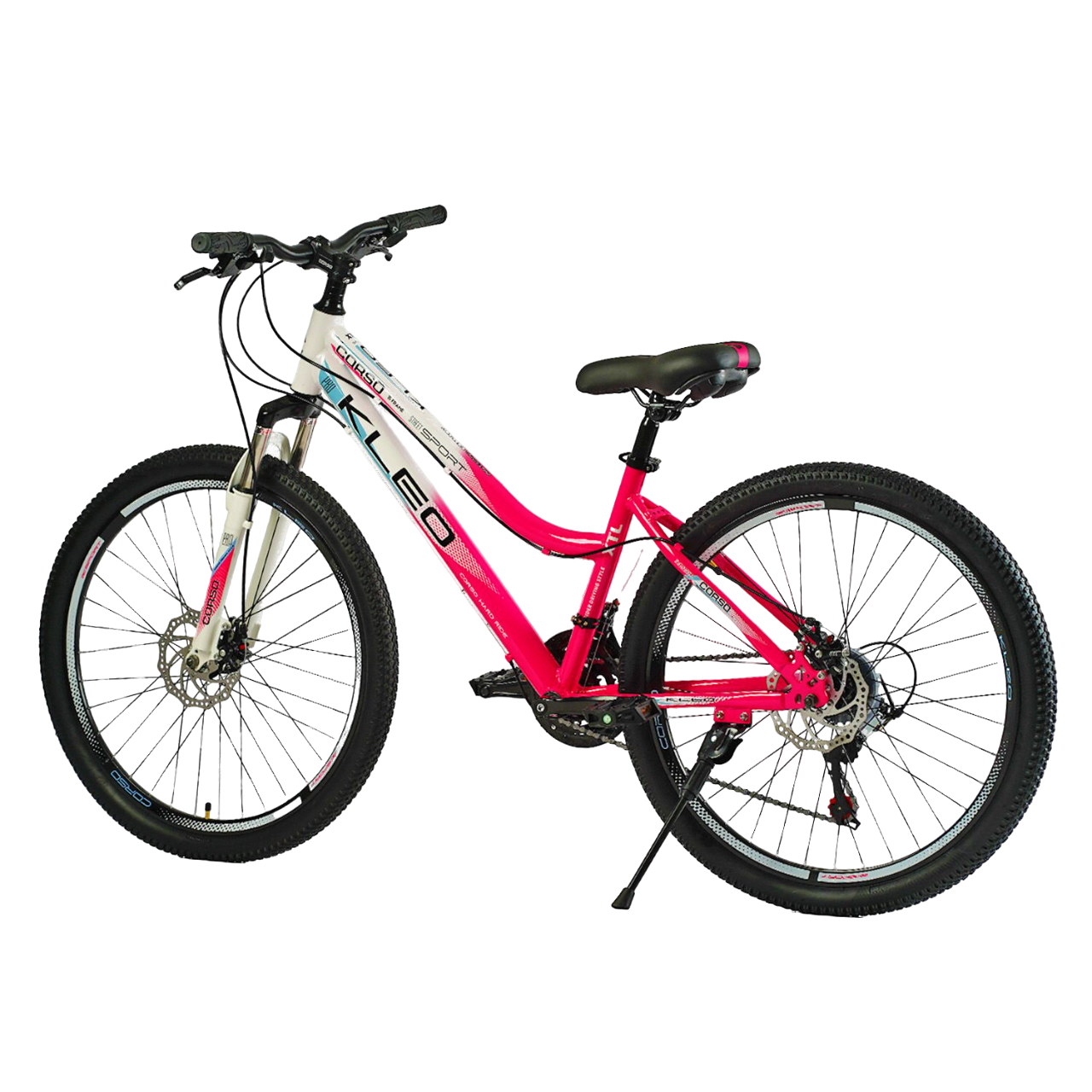 Велосипед спортивный Corso Kleo 26" рама 15" белый розовый KL-26191 - фото 2 - id-p2199797737