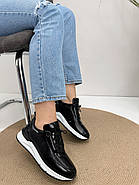 Кросівки  жіночі TwoGo 1625-siyah чорна лак-шкіра 37, фото 4
