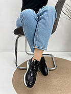 Кросівки  жіночі TwoGo 1625-siyah чорна лак-шкіра 37, фото 5