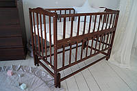 Кровать детская Baby Comfort Малюк с маятником орех темный tn