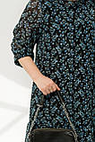 Легка шифонова сукня вільного крою Тканина: шифон принт Розміри: 46-48,50-52,54-56,58-60,62-64,66-68, фото 3