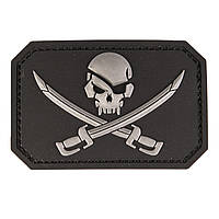 Шеврон MIL-TEC «Skull with Swords» PVC Black