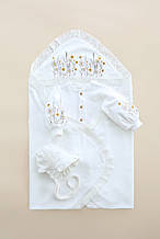 Комплект  з чоловічком Wild flowers, молочний