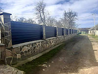 Паркан Ранчо 170 мм горизонтальний металевий односторонній заповнення 8017 коричневий, фото 7