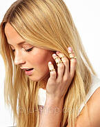 Набір Кільця Asos Midi ring (S), 6 шт. округле, фото 3