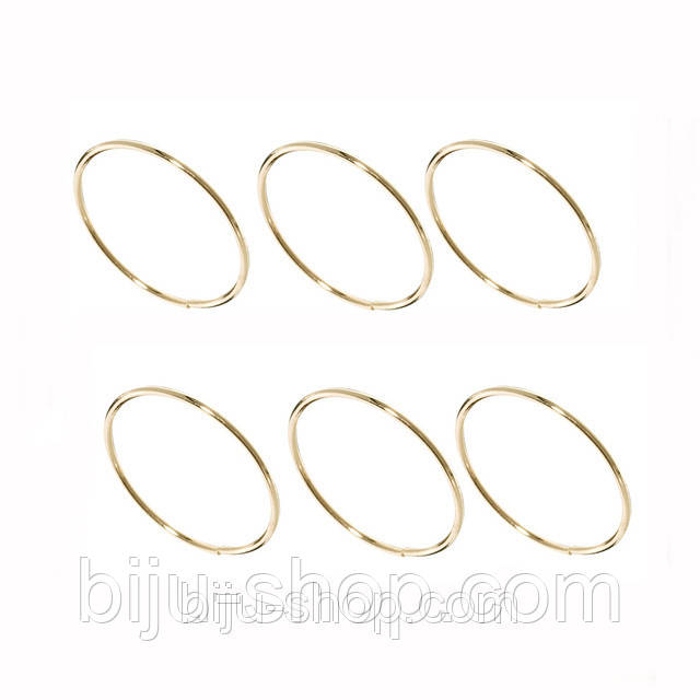 Набір Кільця Asos Midi ring (S), 6 шт. округле