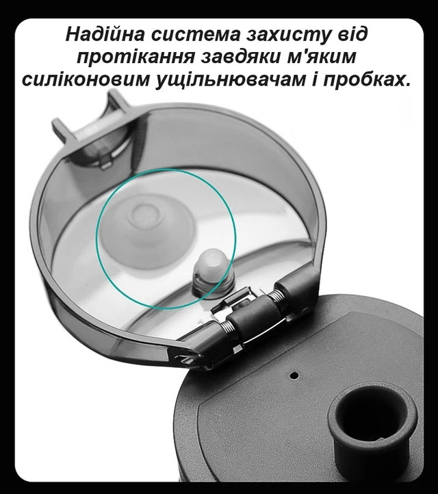 Пляшка для води CASNO 1050 мл KXN-1184 Сіра 7 5771934018 5771934018