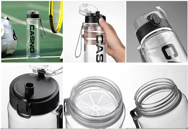 Пляшка для води CASNO 1050 мл KXN-1184 Сіра 11 5771945268 5771945268