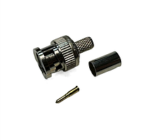 01-10-005. Штекер BNC (RG-59) під кабель, обтискний, метал