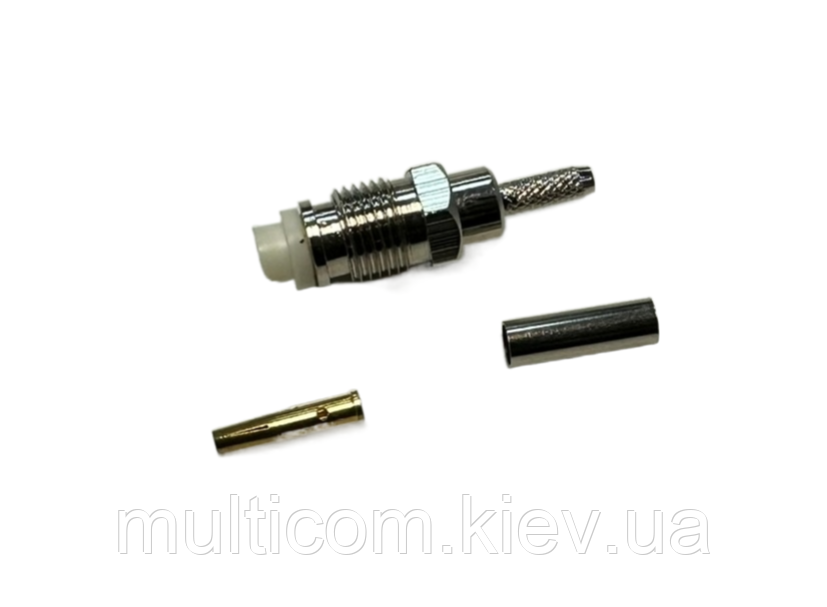 01-11-096. Гніздо FME (RG58), під кабель, обтискне, метал