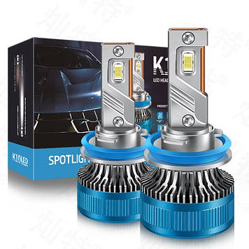 Лампа LED H1 радіатор+кулер  60w/9600lm K10 3570 Chip 6000K IP68 9-16V EMC-драйвер 12міс.гарантія