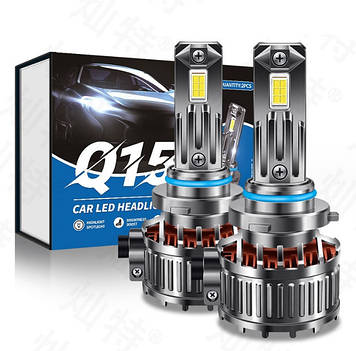 Лампа LED H1 радіатор+кулер 150w/22000lm Q15 6375 Chip 6000K/IP65/12-24v 12міс.гар (мідний радіатор)