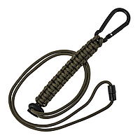 Ремінець з паракорда з карабіном Mil-Tec Олива PARACORD LANYARD OLIV (15931501)