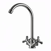 Змішувач на кухню DOMINO SHARM DK-H104-2N Chrom двовентильний