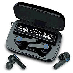 Бездротові навушники з мікрофоном та кейсом TWS M19 BT / Навушники з сенсором / Вакуумні навушники безпровідні