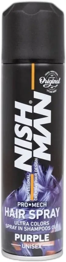 Спрей для волосся фарбуючий Nishman Hair Coloring Spray Purple 150мл, фото 1