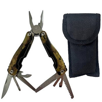 Мультитул-плоскогубці 9 в 1 +чохол, 3503-PF / Плоскогубці багатофункціональні мультитул