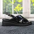 Босоніжки жіночі чорні на платформі MAI GUAN 4469_2, фото 5