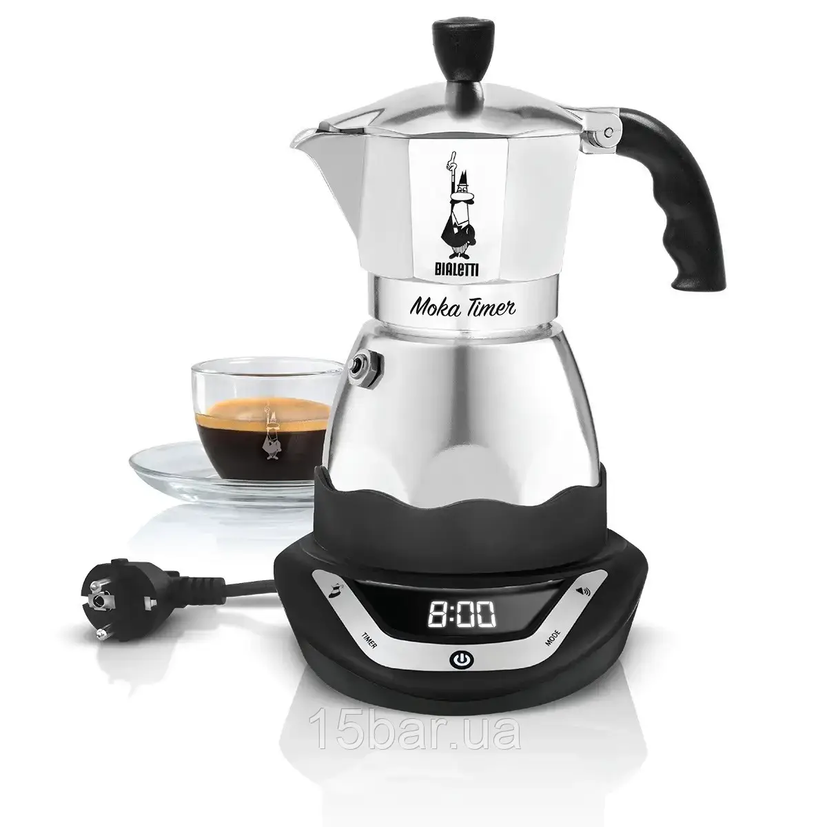 Електрична гейзерна кавоварка Bialetti Moka Timer (3ч) 990006092