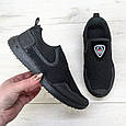 Кросівки підліткові для хлопчика Dago Style чорні з сіткою 5356, фото 5