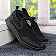 Кросівки підліткові для хлопчика Dago Style чорні з сіткою 5356, фото 6