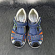Босоніжки дитячі сандалії для хлопчика із закритою п'ятою та носком сині СВТ.Т 5362, фото 7