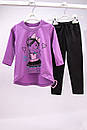 Дитячий комплект для дівчинки туніка з лосинами Girl фулікра, фото 2