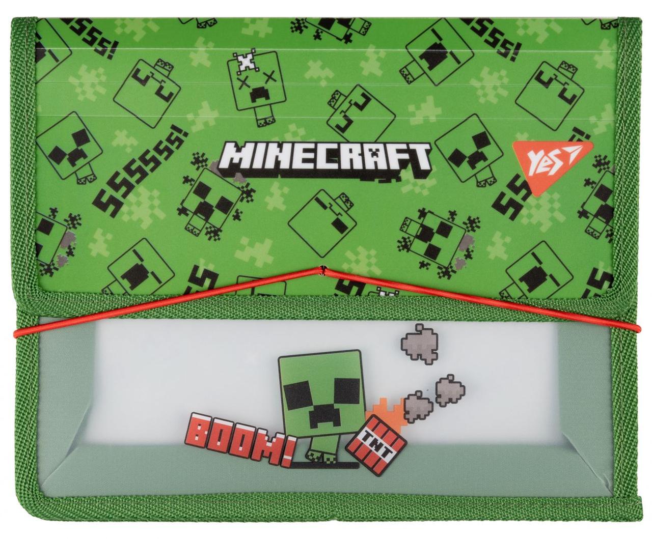 Папка для зошитів В-5 пласт. на резинці YES Minecraft. Creeper 492208