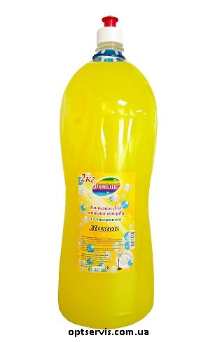 Бальзам для миття посуду з гліцерином Домінік Лимон 2 л, фото 1