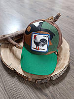 Кепка Бейсболка Тракер із сіткою Goorin Brothers Animal Farm Cock з Петухом камуфляж хакі