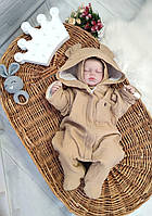 Детский летний муслиновый человечек комбинезон для новорожденного лето 0-3 мес размер 56-62 см